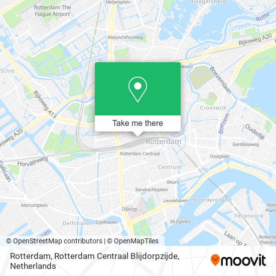 Rotterdam, Rotterdam Centraal Blijdorpzijde map