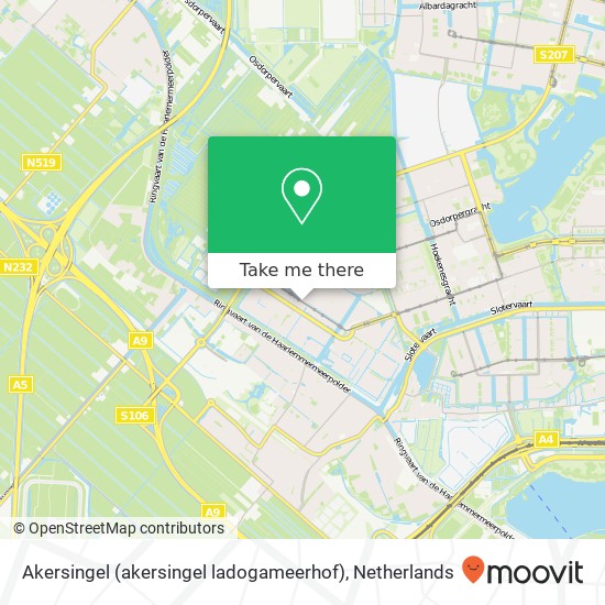 Akersingel (akersingel ladogameerhof), 1069 Amsterdam Karte
