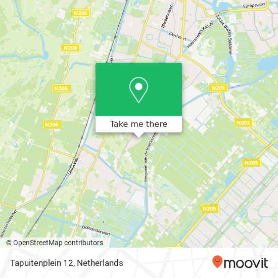 Tapuitenplein 12, 2104 BD Heemstede map