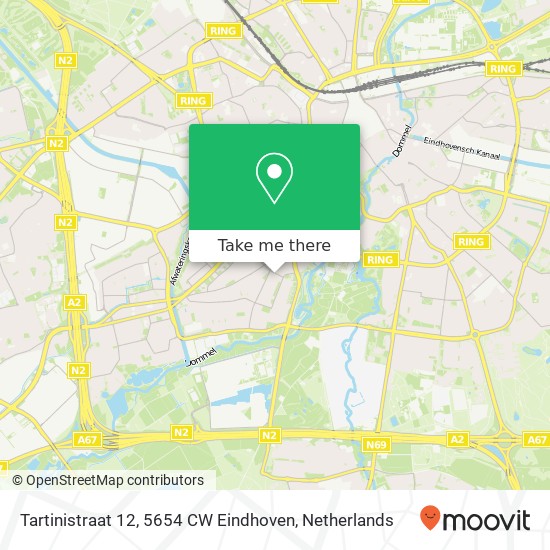 Tartinistraat 12, 5654 CW Eindhoven map