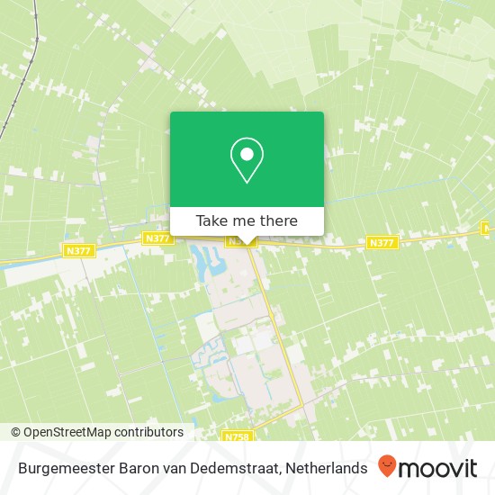 Burgemeester Baron van Dedemstraat, 7711 AL Nieuwleusen map