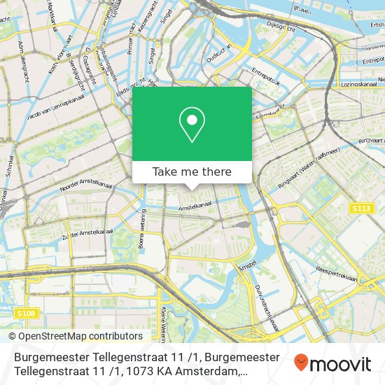 Burgemeester Tellegenstraat 11 /1, Burgemeester Tellegenstraat 11 /1, 1073 KA Amsterdam, Nederland map