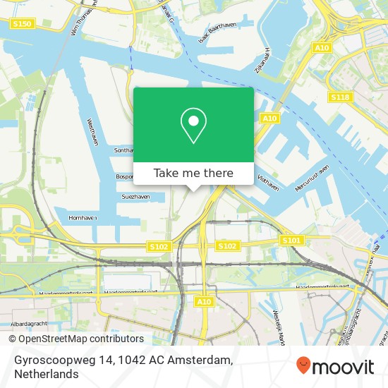 Gyroscoopweg 14, 1042 AC Amsterdam Karte
