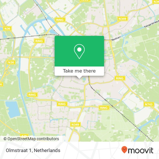 Olmstraat 1, 7605 CK Almelo map