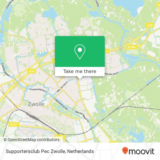 Supportersclub Pec Zwolle, Stadionplein 5 map