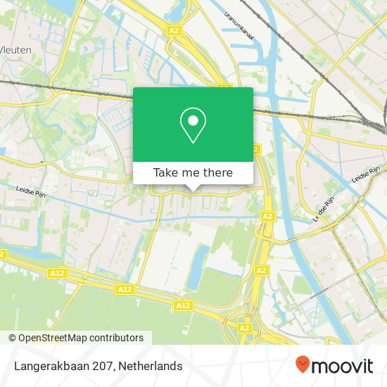 Langerakbaan 207, 3544 RD Utrecht map