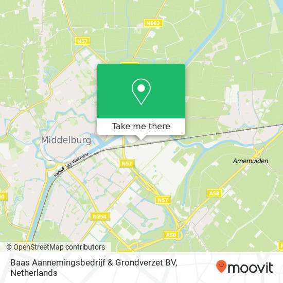 Baas Aannemingsbedrijf & Grondverzet BV, Kleverskerkseweg map