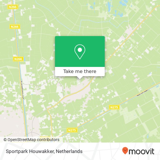 Sportpark Houwakker, Houwakker 31 Karte