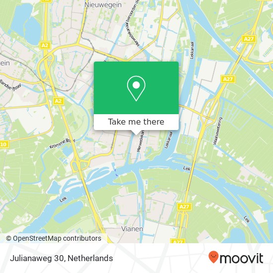 Julianaweg 30, 3433 EB Nieuwegein map