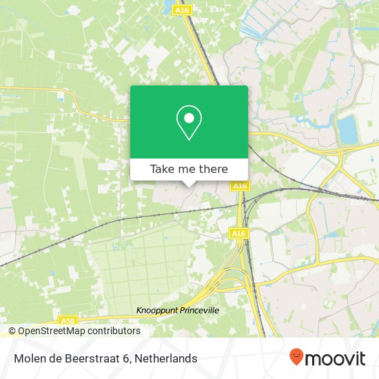 Molen de Beerstraat 6, 4841 MT Prinsenbeek map