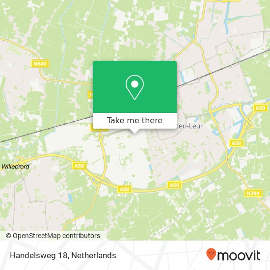 Handelsweg 18, 4879 AJ Etten-Leur map