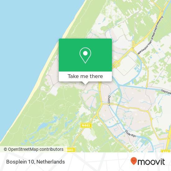 Bosplein 10, 2224 GB Katwijk aan Zee map