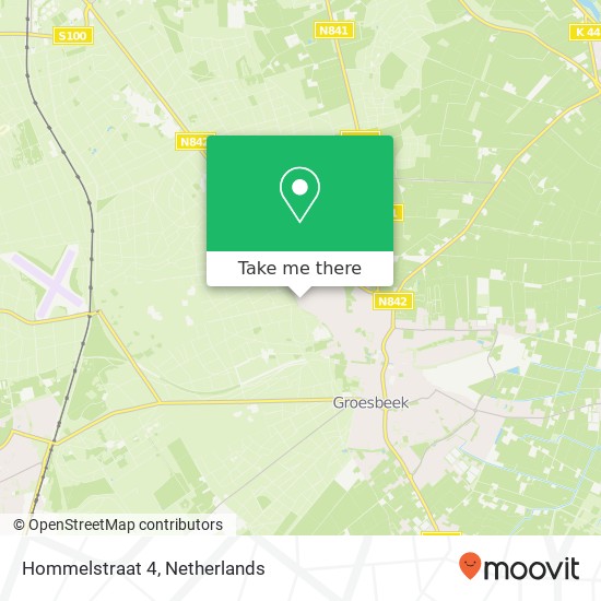 Hommelstraat 4, 6561 Groesbeek map