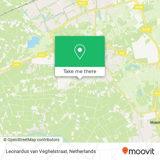 Leonardus van Veghelstraat, 5384 Heesch Karte