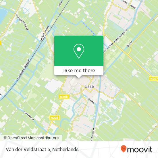Van der Veldstraat 5, 2161 ZC Lisse map