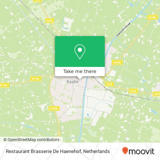 Restaurant Brasserie De Haenehof, Marktstraat 13 map