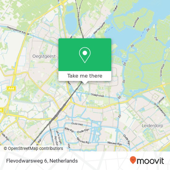Flevodwarsweg 6, Flevodwarsweg 6, 2318 BV Leiden, Nederland map