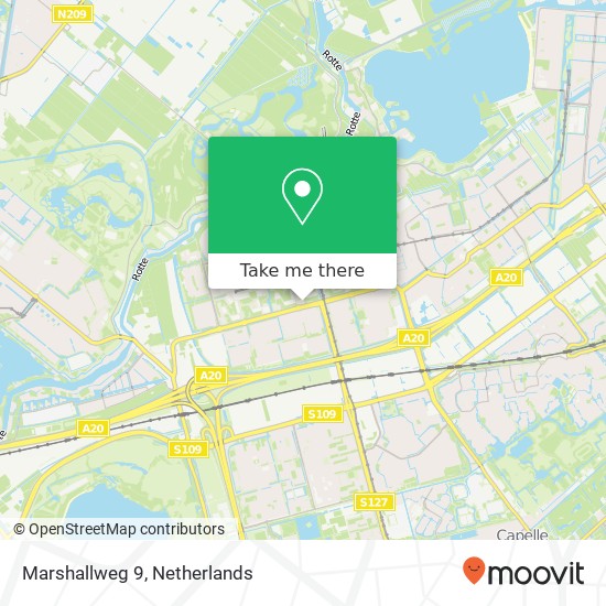 Marshallweg 9, 3068 JN Rotterdam map