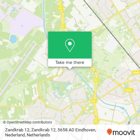 Zandkrab 12, Zandkrab 12, 5658 AD Eindhoven, Nederland Karte