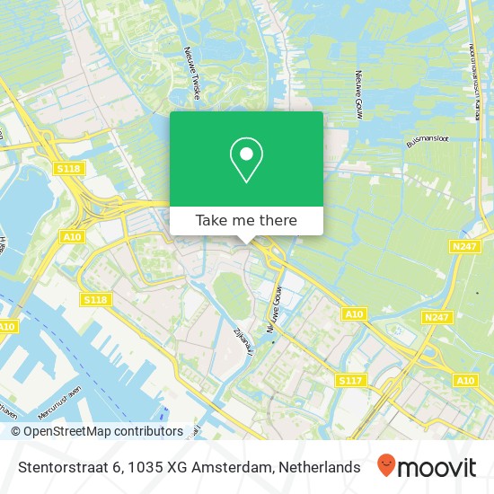 Stentorstraat 6, 1035 XG Amsterdam Karte