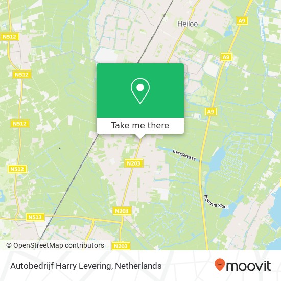 Autobedrijf Harry Levering, Rijksweg 160 map