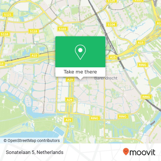 Sonatelaan 5, 2992 GS Barendrecht map