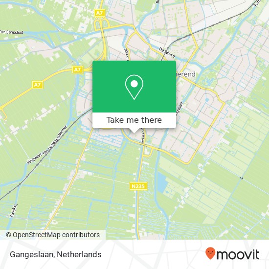 Gangeslaan, 1448 DW Purmerend map