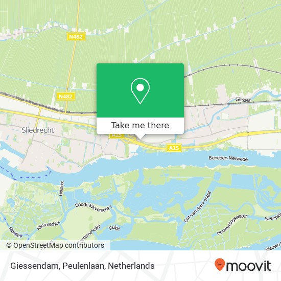 Giessendam, Peulenlaan map