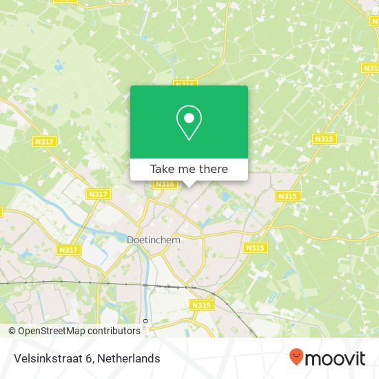Velsinkstraat 6, 7009 HT Doetinchem map