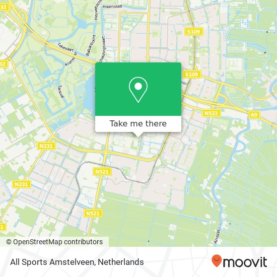 All Sports Amstelveen, Van der Hooplaan 237 map