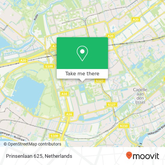 Prinsenlaan 625, 3067 TZ Rotterdam map