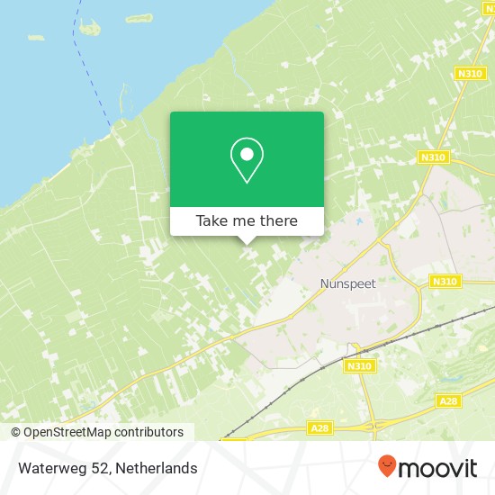 Waterweg 52, 8071 RT Nunspeet Karte