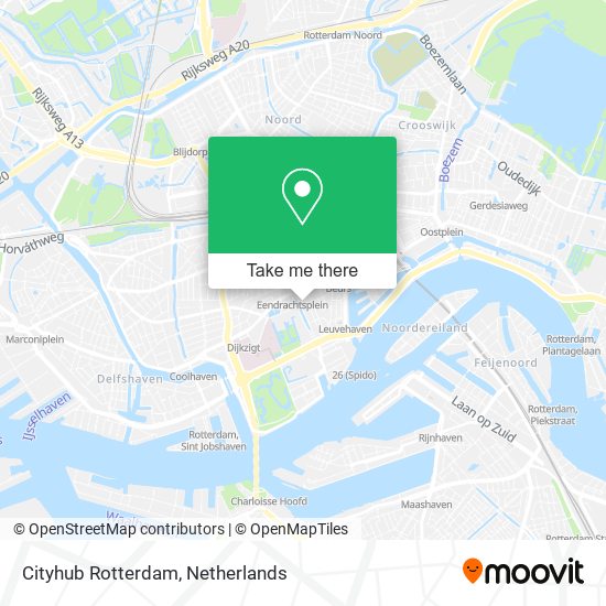 Cityhub Rotterdam map