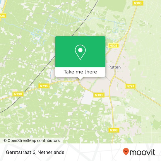 Gerststraat 6, 3882 GZ Putten map