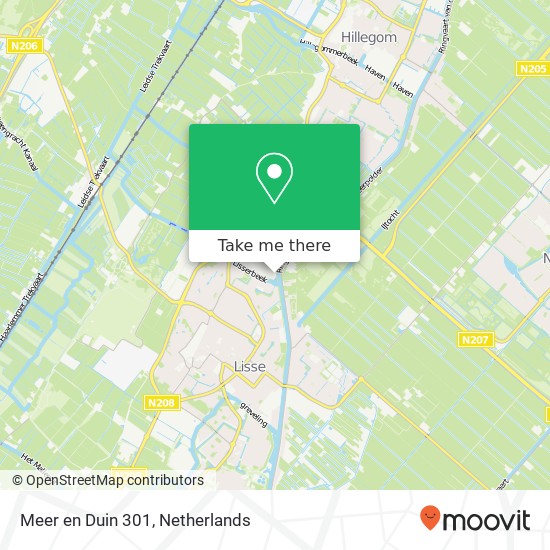 Meer en Duin 301, Meer en Duin 301, 2163 HE HE Lisse, Nederland Karte