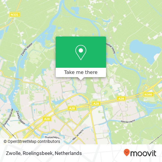 Zwolle, Roelingsbeek Karte