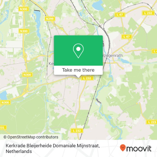 Kerkrade Bleijerheide Domaniale Mijnstraat map