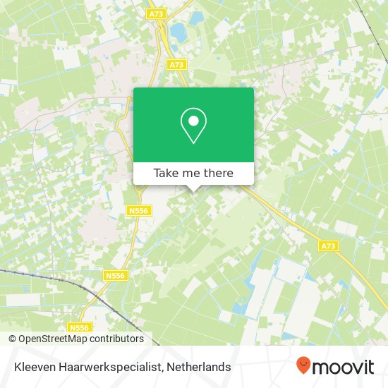 Kleeven Haarwerkspecialist, Vrouwboomweg 16 map