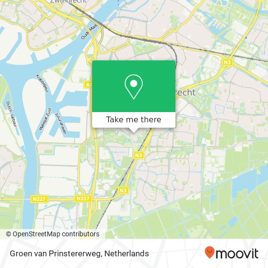 Groen van Prinstererweg, 3317 Dordrecht map