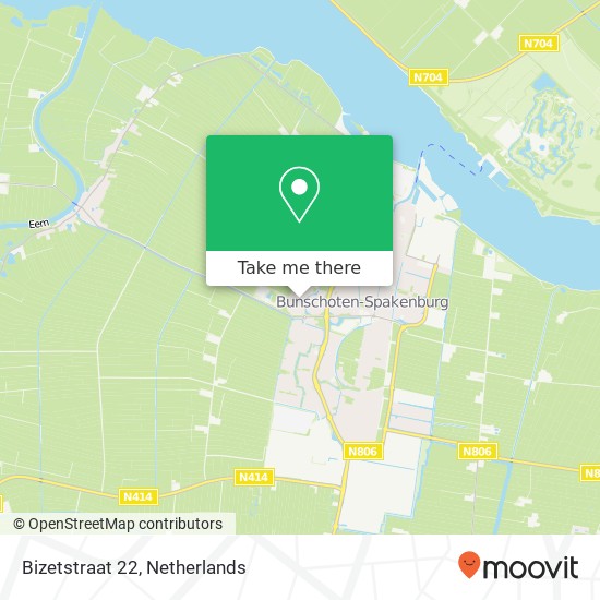 Bizetstraat 22, 3752 WE Bunschoten Spakenburg map