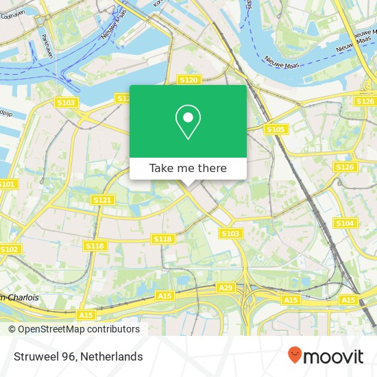 Struweel 96, 3075 RL Rotterdam Karte