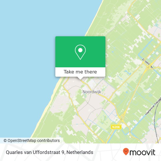 Quarles van Uffordstraat 9, 2202 NB Noordwijk aan Zee map