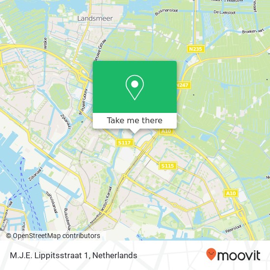 M.J.E. Lippitsstraat 1, 1022 KC Amsterdam map