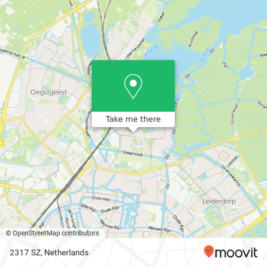 2317 SZ, 2317 SZ Leiden, Nederland map