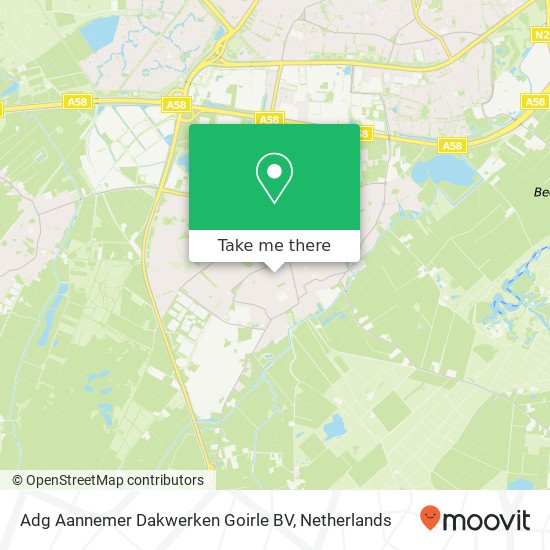 Adg Aannemer Dakwerken Goirle BV, Koudepad 19A map