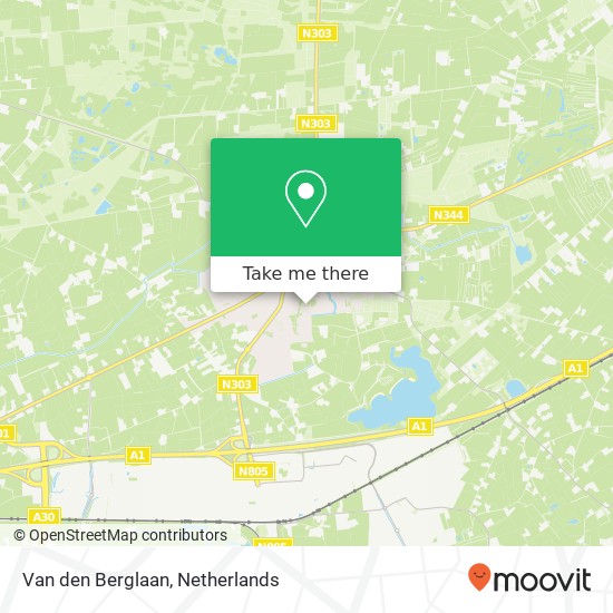 Van den Berglaan, 3781 HM Voorthuizen Karte