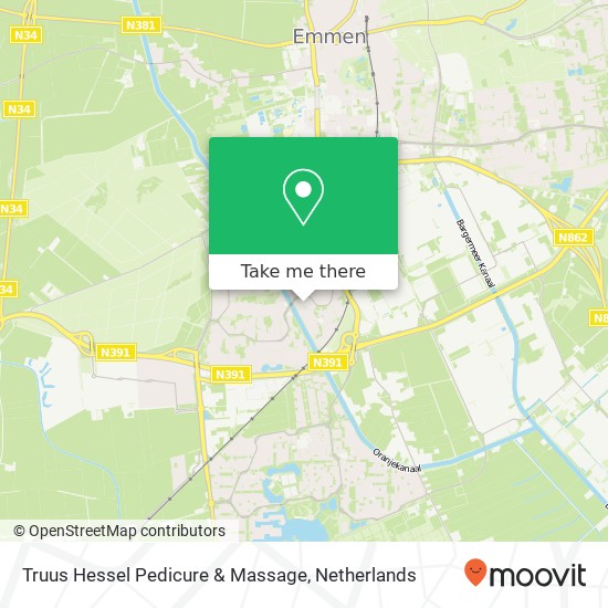 Truus Hessel Pedicure & Massage, Oringerbrink 35 map