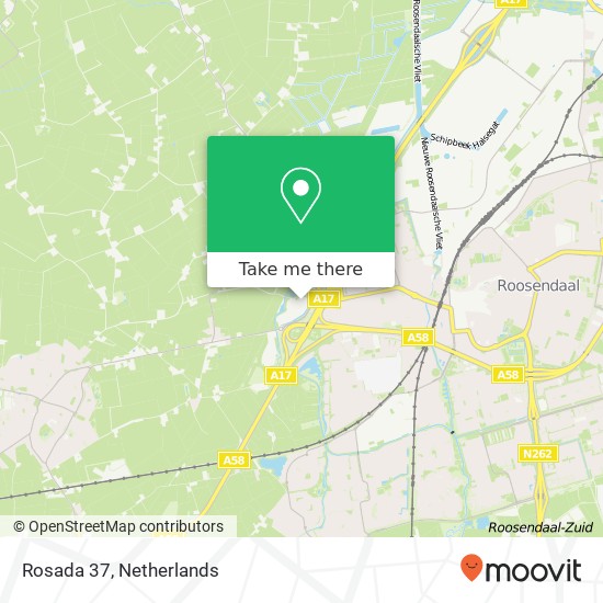 Rosada 37, Rosada 37, 4703 TB Roosendaal, Nederland Karte