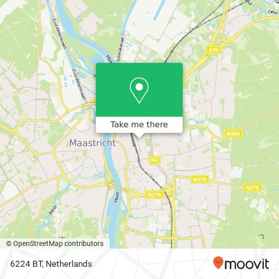 6224 BT, 6224 BT Maastricht, Nederland map