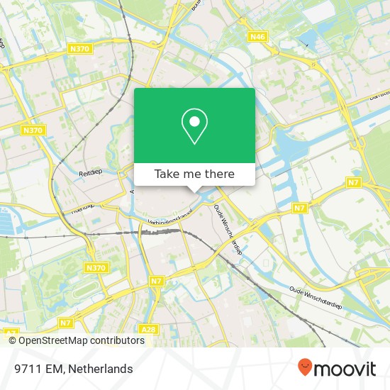 9711 EM, 9711 EM Groningen, Nederland Karte